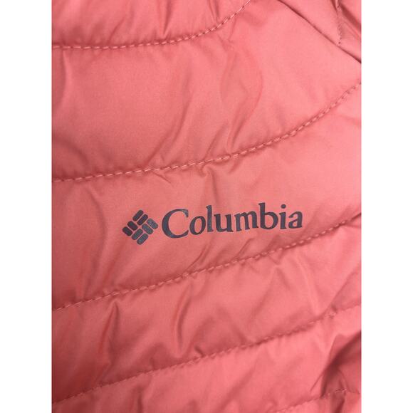 Columbia Women’s Omni-Heat Insulated Vest Medium Coral Zip Puffer - Picture 6 of 9